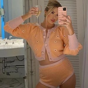 FOR LOVE & LEMONS KNIT LOVEJOY PEACH SET 🍑